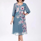 🌸Elegant florale imprimare rotund gât rochii de femei