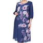 🌸Elegant florale imprimare rotund gât rochii de femei