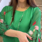 Rochie florală elegantă de damă cu decolteu rotund