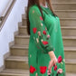 Rochie florală elegantă de damă cu decolteu rotund