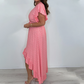 Femeii Resort Style V-Neck Polka Dot Ruffle maneca rochie