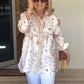 👚 Femeii cu mânecă lungă mare Placket buton jos Shirt