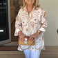 👚 Femeii cu mânecă lungă mare Placket buton jos Shirt