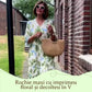Rochie maxi cu imprimeu floral și decolteu în V
