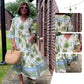Rochie maxi cu imprimeu floral și decolteu în V