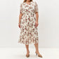 Rochie plisată florală elegantă