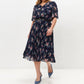 Rochie plisată florală elegantă