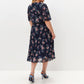 Rochie plisată florală elegantă