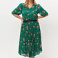 Rochie plisată florală elegantă