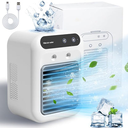 ❄️ Mini hordozható légkondicionáló hűtő és párásító funkcióval