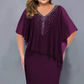 💖Rochie din sifon cu decolteu ascuțit cu inserții de pietre prețioase