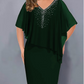 💖Rochie din sifon cu decolteu ascuțit cu inserții de pietre prețioase