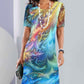 🌸Rochie de gât rotund imprimată casual pentru femei👗