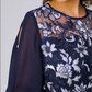 🌸 Rochie Midi din plasă cu imprimeu floral pentru femei