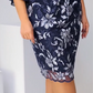 🌸 Rochie Midi din plasă cu imprimeu floral pentru femei