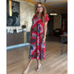 👗Rochie imprimată cu decolteu în V