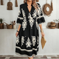 🌸Rochie casual cu imprimeu și decolteu în V