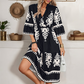 🌸Rochie casual cu imprimeu și decolteu în V