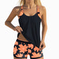 🩱Női mintás tankini + rövidnadrág💖