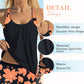 🩱Női mintás tankini + rövidnadrág💖