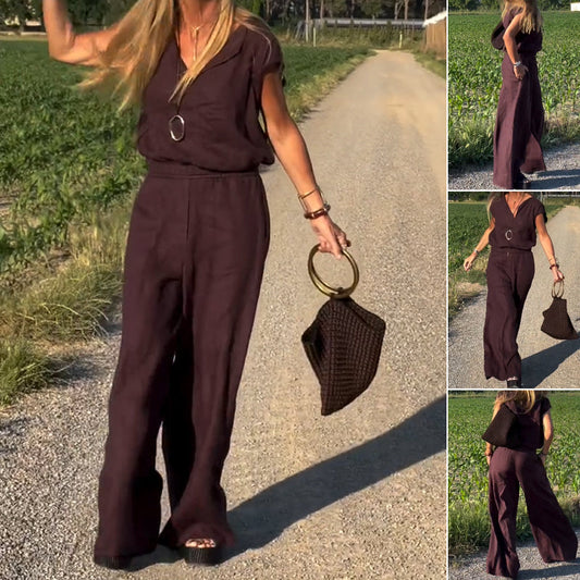 Set cu bluză largă și pantaloni cu talie înaltă