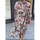 Rochie cu guler rotund și imprimeu floral