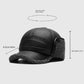 🧢 Férfi téli sapka birkabőrrel – lapos fülvédők
