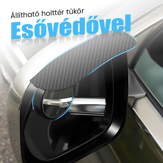 🚗 Állítható autós holttér tükör integrált esővédővel biztonságos közlekedéshez