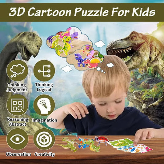 🦖Oktatási DIY 3D puzzle készlet