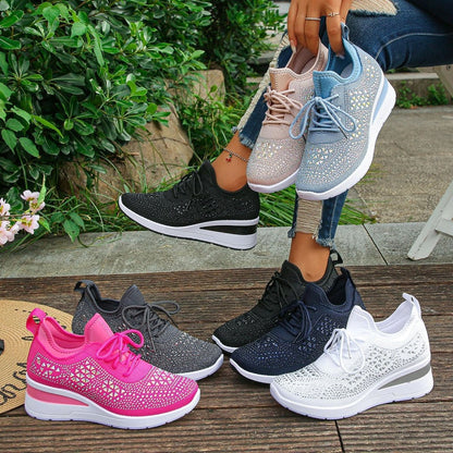 ✨ Strasszos Légáteresztő Sportcipő – Stílus és Kényelem Egylépésben! 👟