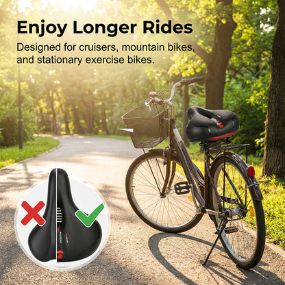 🚲 Ergonomisch fietszadel met traagschuim – ademend & extra comfortabel