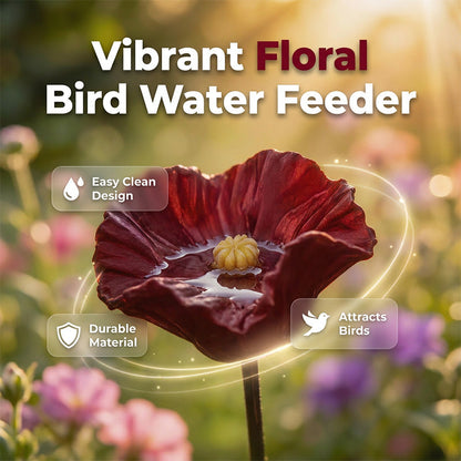 🐦💧 Színes virágos-madaras formájú itató 🌼