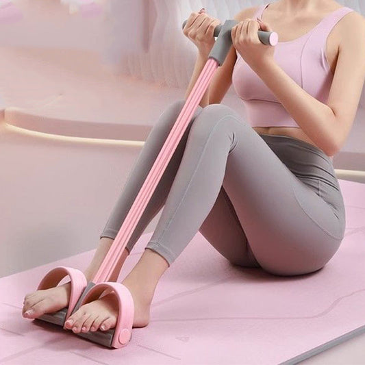 🦵 Pedálos ellenállókötél fogantyúval – Tartós latex, ideális erősítő edzéshez, jógához és gyógytornához