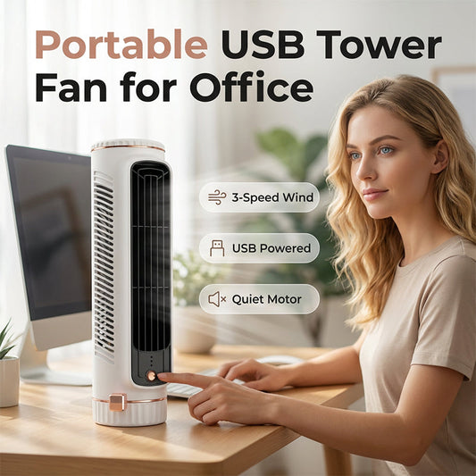 3 sebességfokozatú, hordozható USB-s állóventilátor