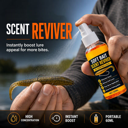 🎣 Spray a lágy csalik illatának fokozására –🐟 Magas koncentrációjú illatfelfrissítő horgászcsalikhoz