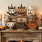 🎃✨Rétro fa Halloween‑asztali dísztárgyak👻