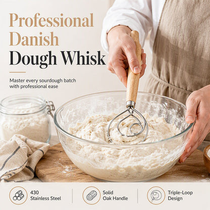 🥣 Rozsdamentes acélból készült dán típusú tésztakeverő ✨