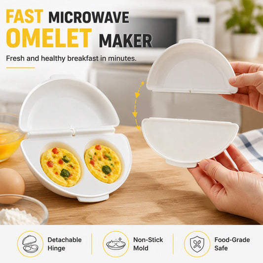 🍳 2 az 1-ben mikrohullámú omlett- és tojásfőző