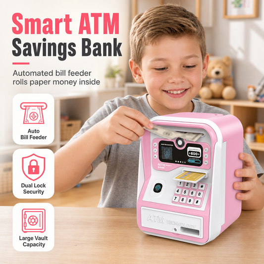 ✨Elektronikus gyerek ATM-pénztárca, okos malacka-pénztárca játék