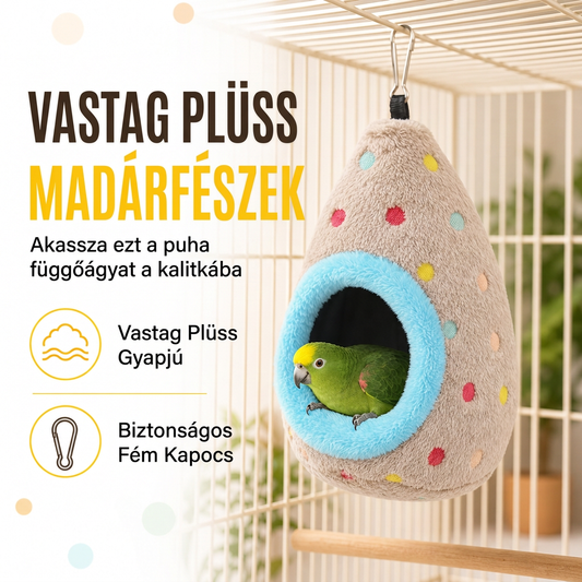 ⚡Függeszthető madárfüggőágy – Puha plüss bújó, meleg menedék kismadarak számára✨