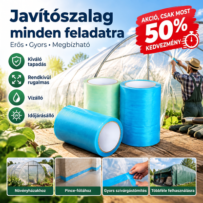 🌿✨ Vízálló üvegházfólia-javítószalag magas tapadóképességgel! 50% KEDVEZMÉNY! Vásároljon most! 🔥